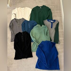 Eight boys long sleeve thermal shirts / like new -
Size 8, Hanna Andersson